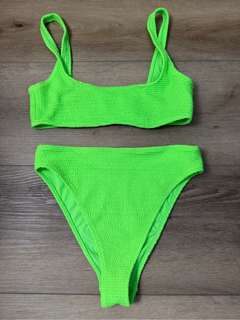PacSun Neon Green Textured Bikini